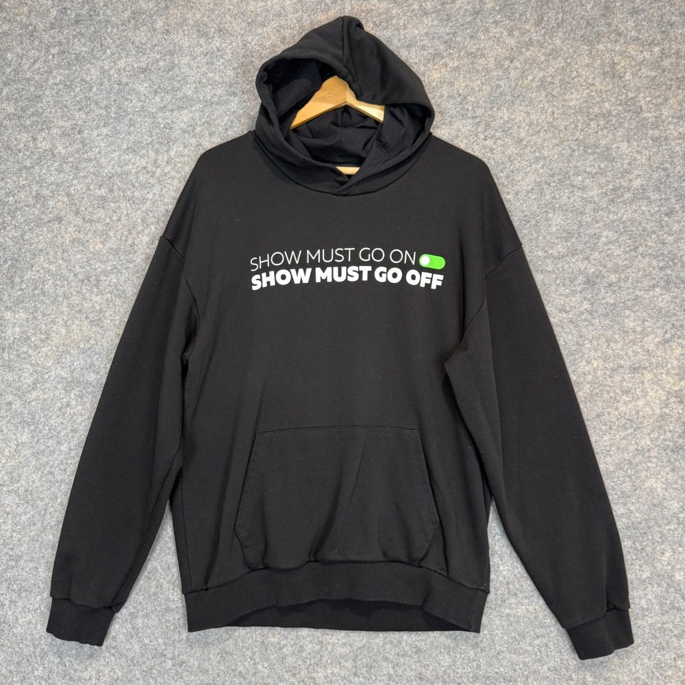 Benya Zubrik How Must Go On Off Hoodie Sweatshirt Mens‎ XL Terry Graphic Black